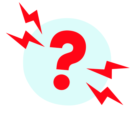 Image: questionmark with lightning bolts