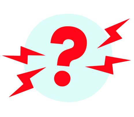 Image: questionmark with lightning bolts
