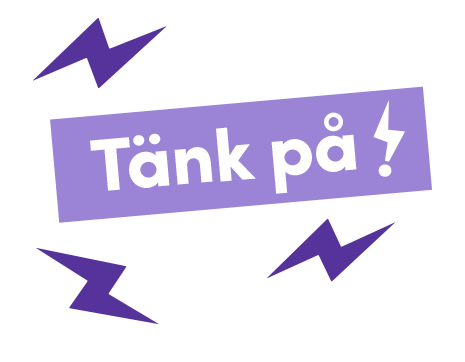 Bildtext: "Tänk på!"